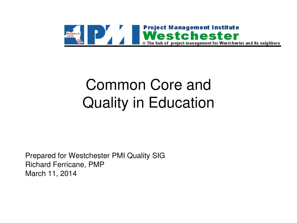 common core and quality in education