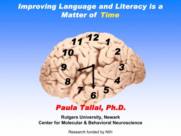 Improving Language and Literacy is a Matter of Time