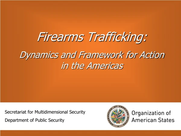 Firearms Trafficking: Dynamics and Framework for Action in the Americas