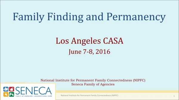 Family Finding and Permanency