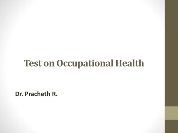 Test on Occupational Health