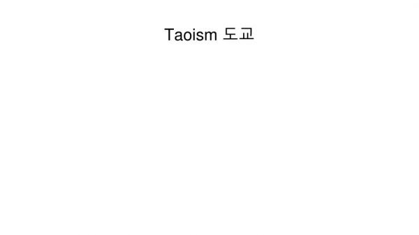 Taoism ??