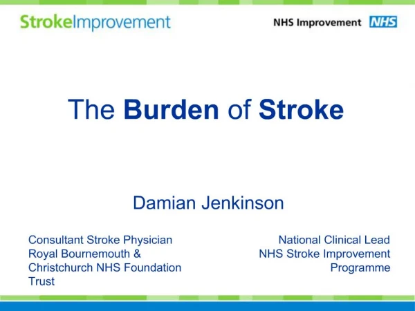 Consultant Stroke Physician Royal Bournemouth Christchurch NHS Foundation Trust