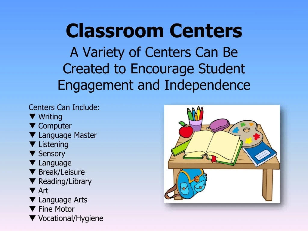 classroom centers