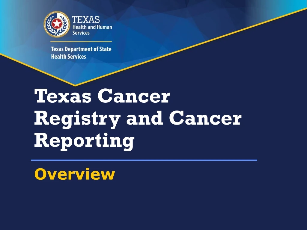 texas cancer registry and cancer reporting