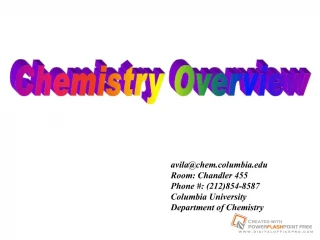 Chemistry Overview - slide 1