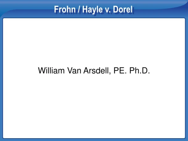 Frohn / Hayle v. Dorel