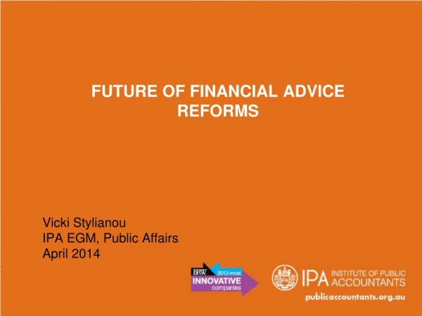 Future of Financial Advice Reforms