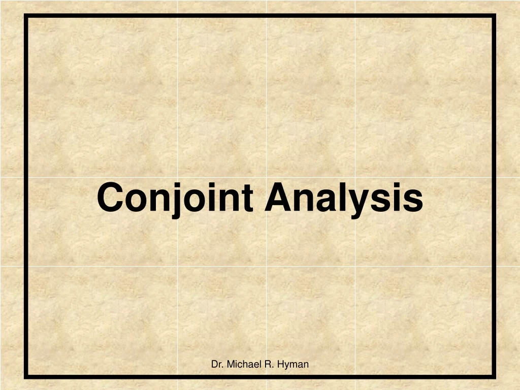 conjoint analysis