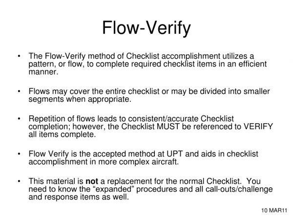 Flow-Verify