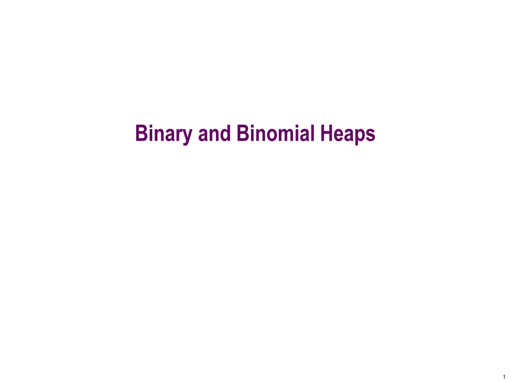 binary and binomial heaps