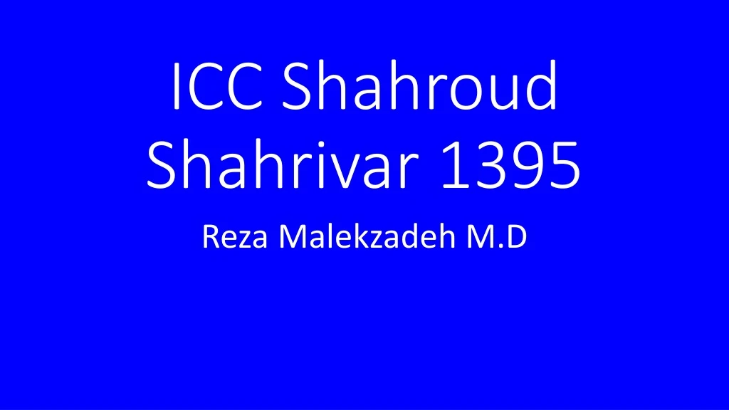 icc shahroud shahrivar 1395