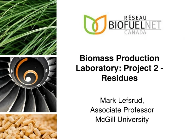 Biomass Production Laboratory: Project 2 - Residues