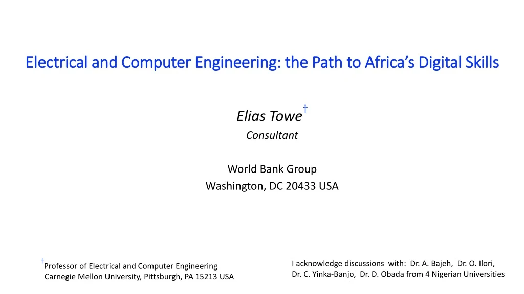 electrical and computer engineering the path to africa s digital skills