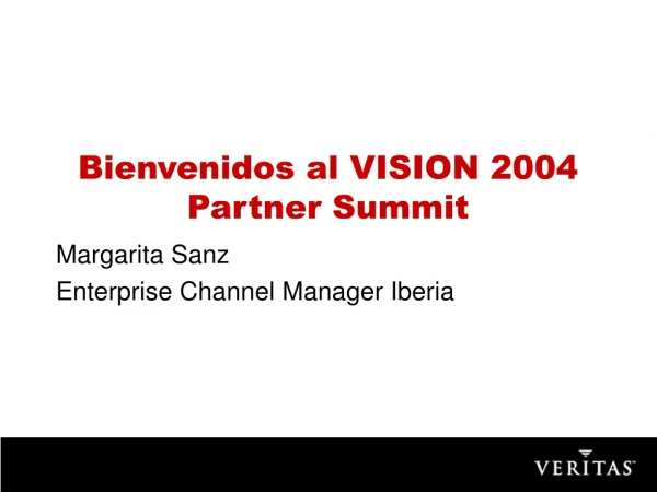 Bienvenidos al VISION 2004 Partner Summit
