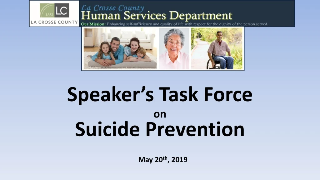 speaker s task force on suicide prevention
