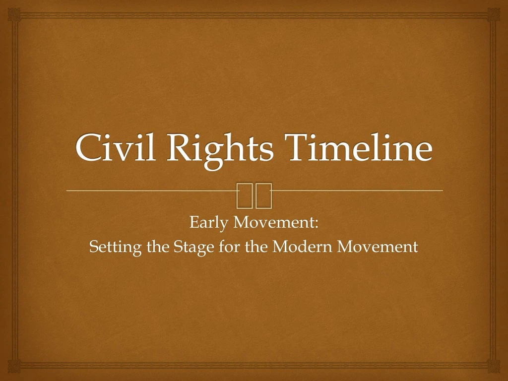 civil rights timeline