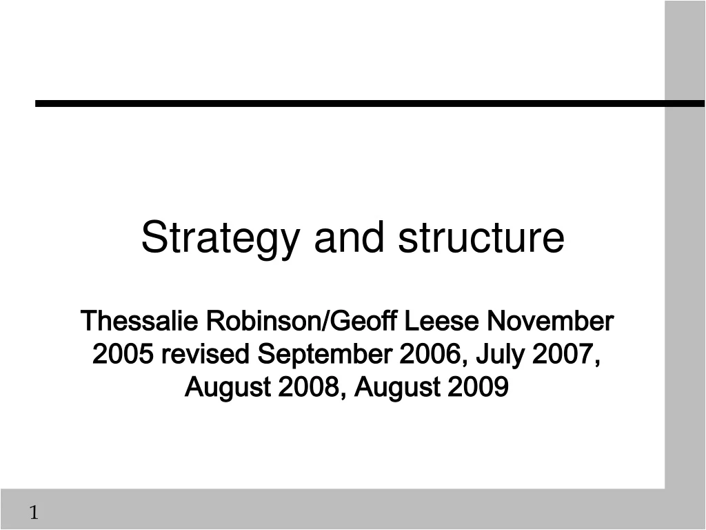 strategy and structure