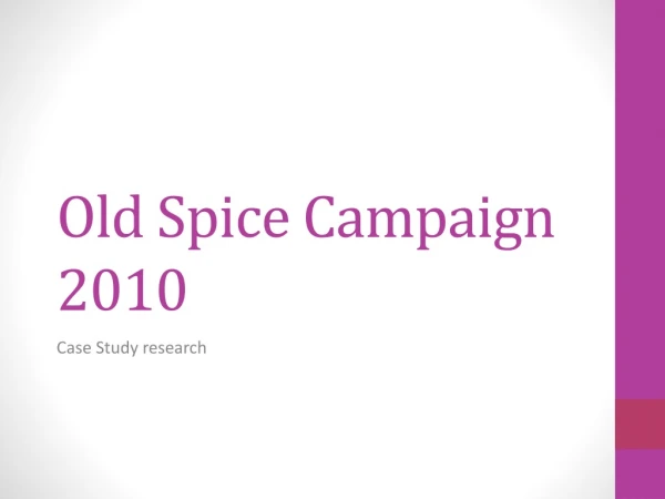 Old Spice Campaign 2010