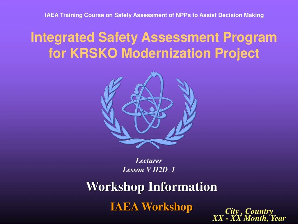 integrated safety assessment program for krsko modernization project