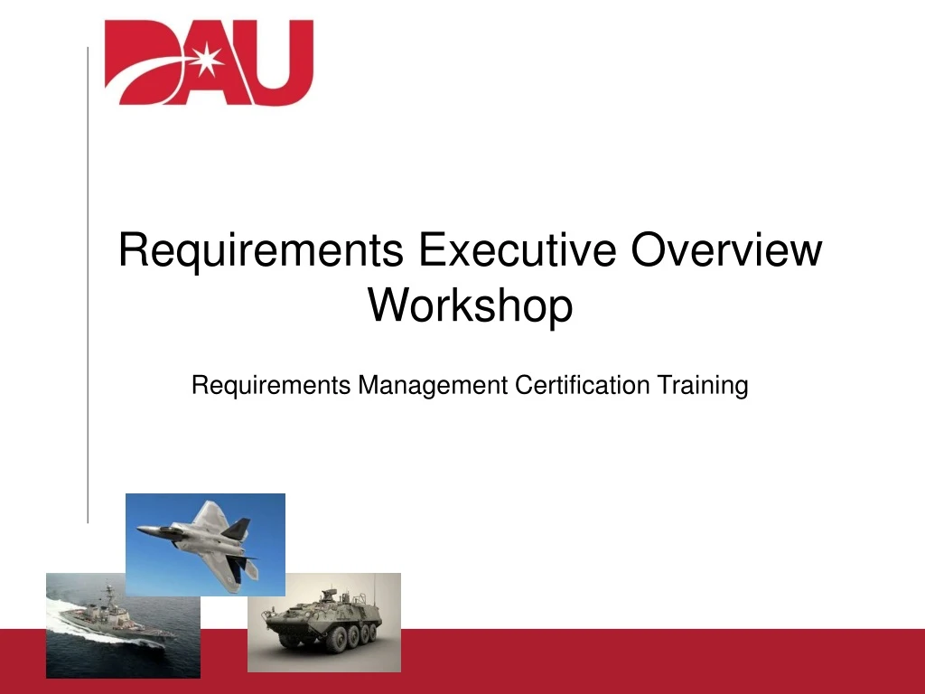 requirements executive overview workshop requirements management certification training