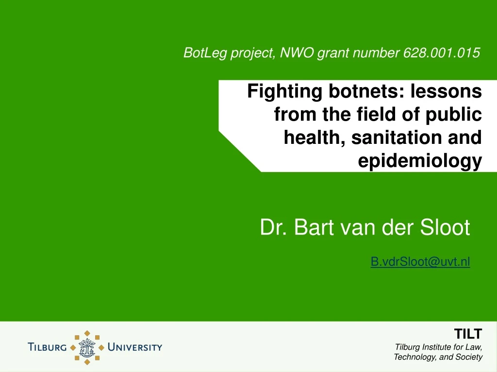 fighting botnets lessons from the field of public health sanitation and epidemiology