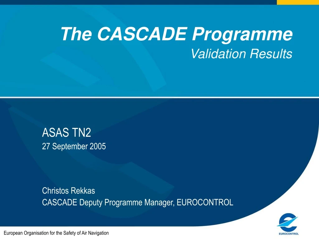 the cascade programme validation results