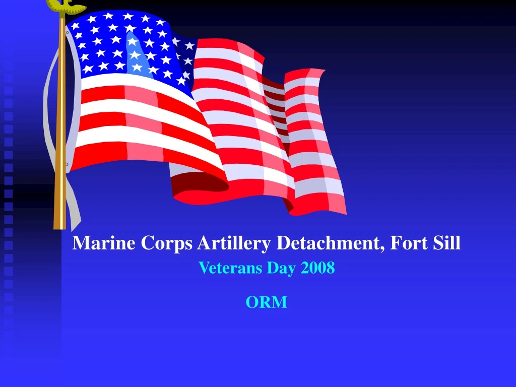 marine corps artillery detachment fort sill veterans day 2008 orm