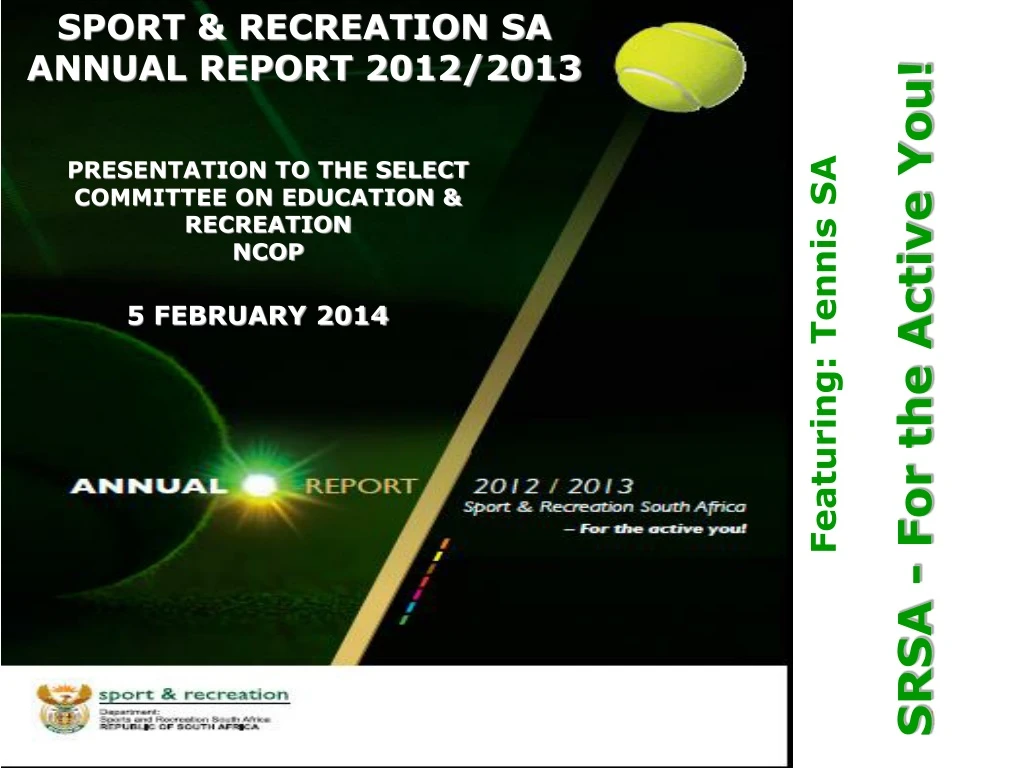 sport recreation sa annual report 2012 2013