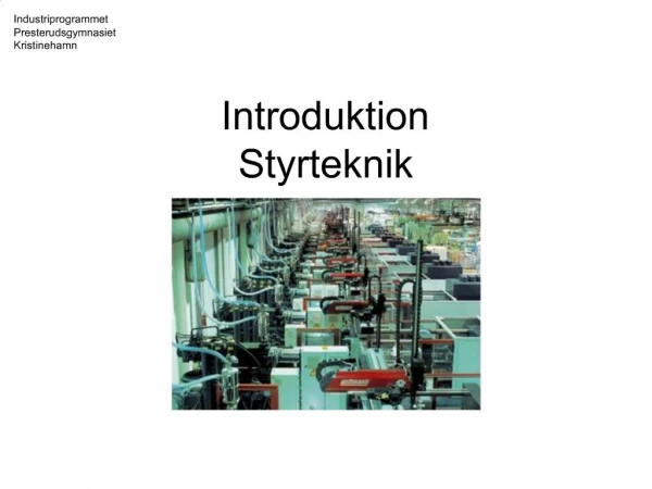 Introduktion Styrteknik