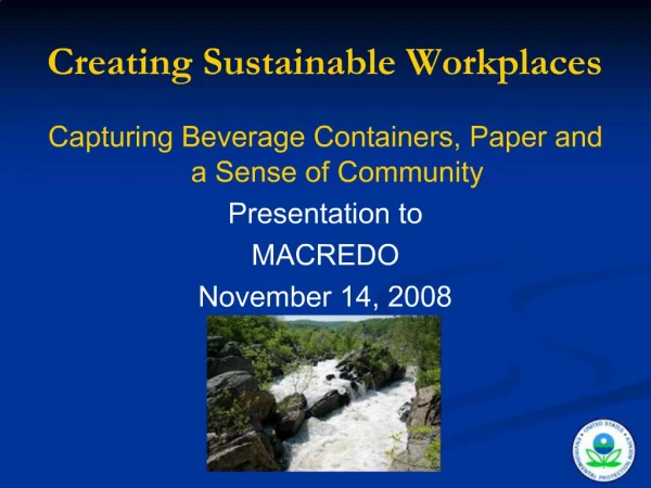 Creating Sustainable Workplaces