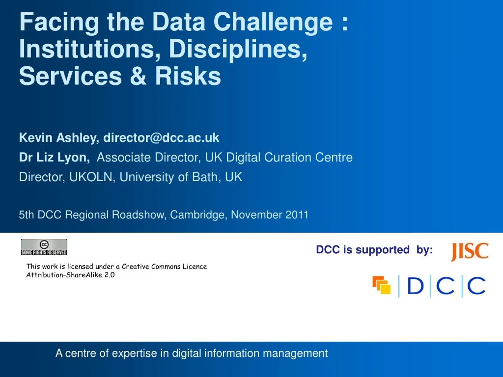 facing the data challenge institutions