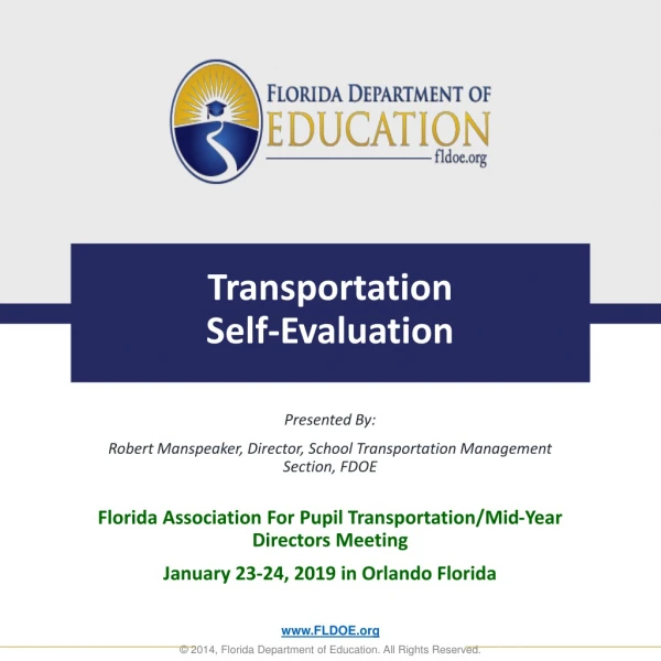 Transportation Self-Evaluation