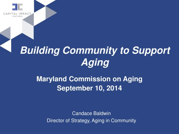 Building Community to Support Aging