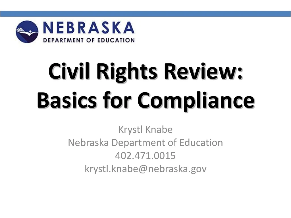 civil rights review basics for compliance