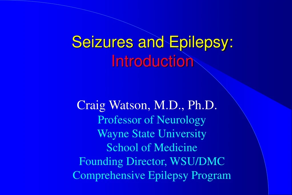 seizures and epilepsy introduction