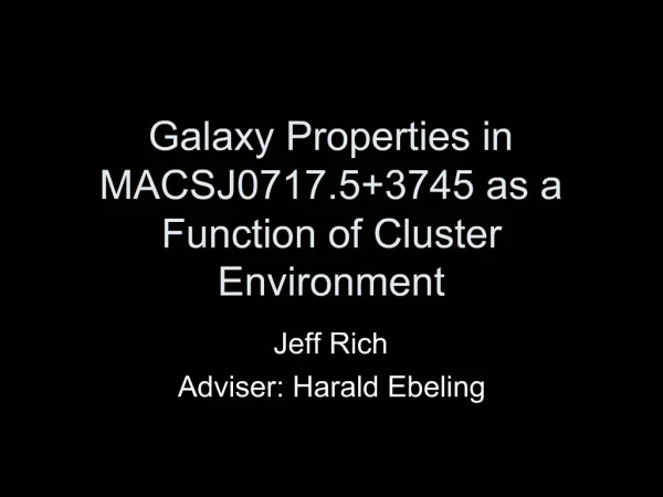 Galaxy Properties in MACSJ0717.53745 as a Function of Cluster Environment
