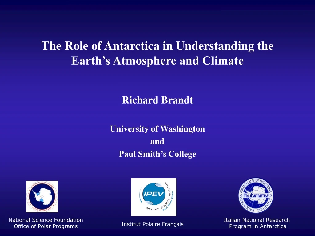 the role of antarctica in understanding the earth