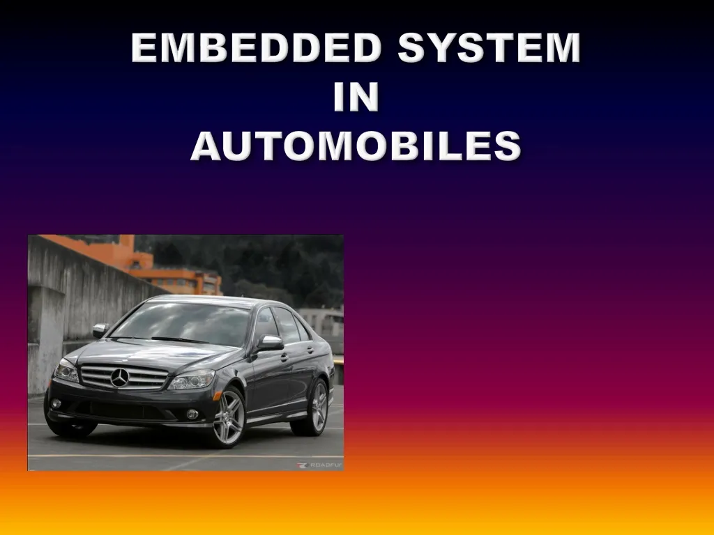 embedded system in automobiles