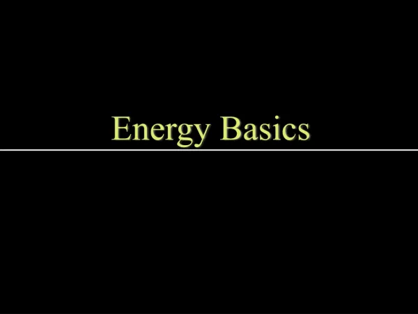 energy basics