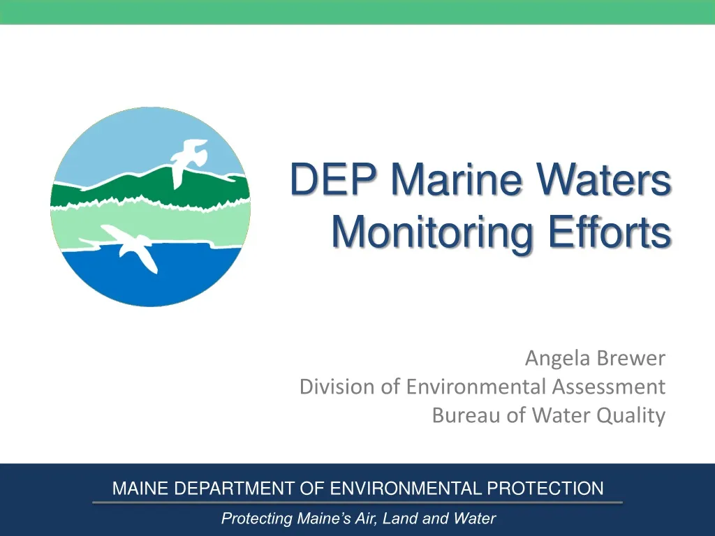 dep marine waters monitoring efforts