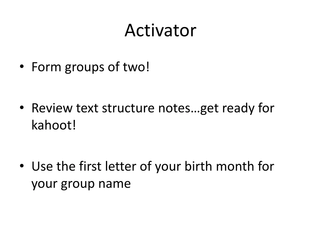 activator