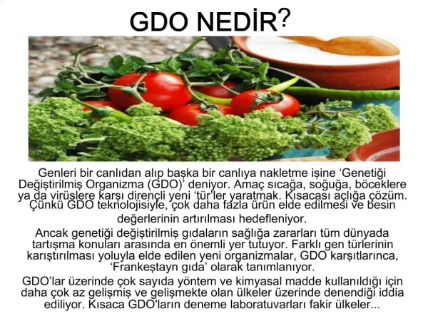 GDO NEDIR