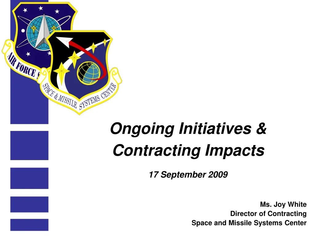 ongoing initiatives contracting impacts 17 september 2009