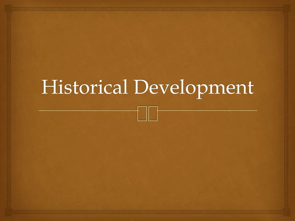 historical development