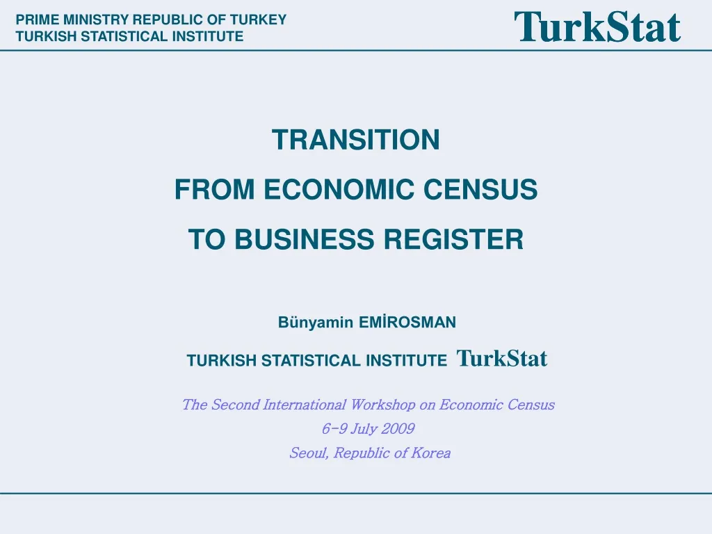 transition from economic census to business register