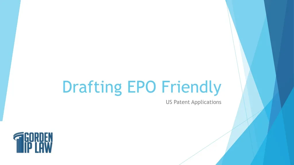 drafting epo friendly