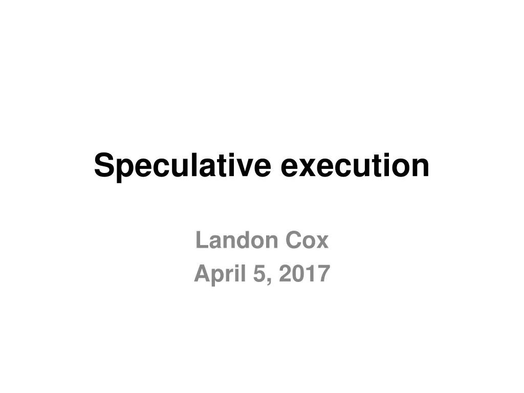 speculative execution