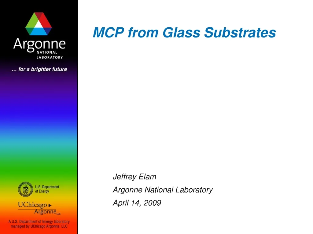 mcp from glass substrates
