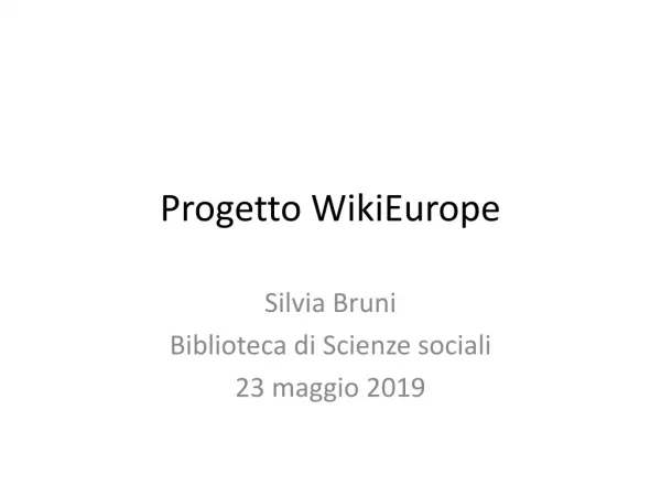 Progetto WikiEurope